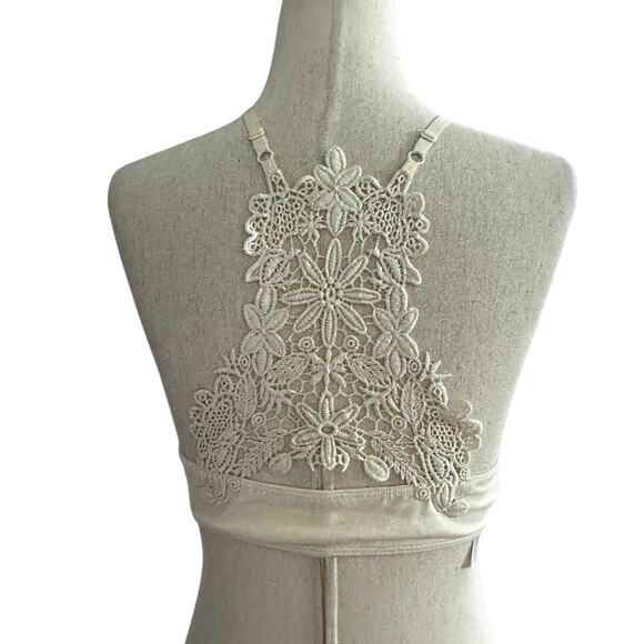Out From Under Cream No Pads Racerback Bralette Women's Size Small NWT | 10-37-2 - Picture 2 of 5